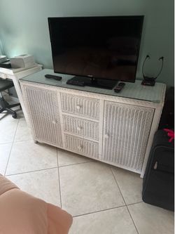 Wicker cabinet