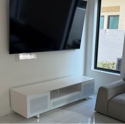 BDI white TV console