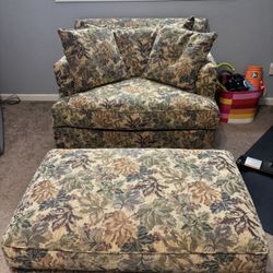Ethan Allen Sofa Seat with Ottoman