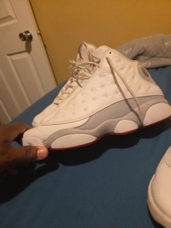 Air Jordan 13 White Grey Red Sneakers