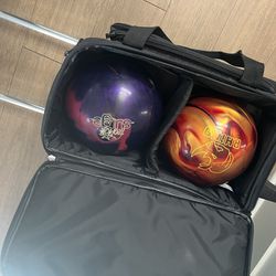 Bowling Balls And Carrying Case