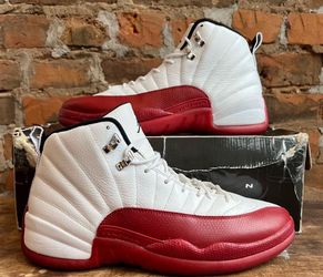 Jordan 12 red and white size 7.5