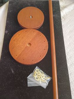 12 hook wooden jewelry display stand
