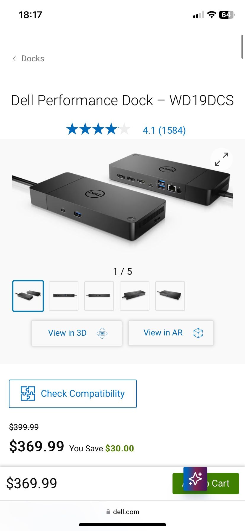 Dell Performance Dock - barely used