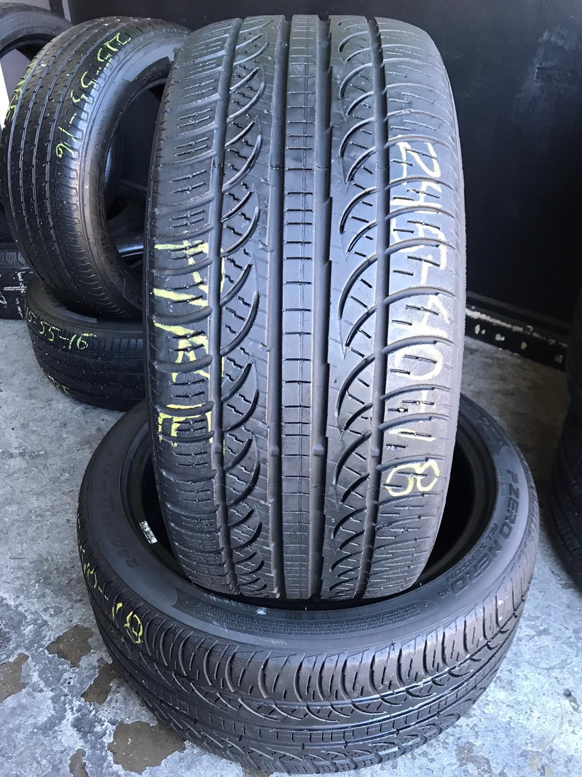 245-40-18 Pirelli Pzero Pair 70% Life $100 Mount And Balanced 
