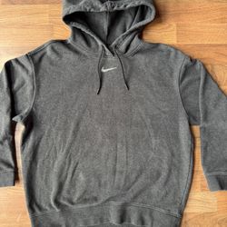 Nike Essentials Fleece Hoodie Womens SML Gray Brushed Center Swoosh Multi Color