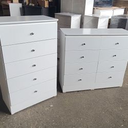 White Dresser Set, Cajoneras Blancas