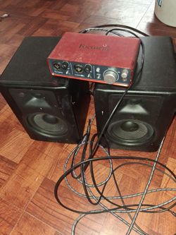 M audio speaker and focusrite