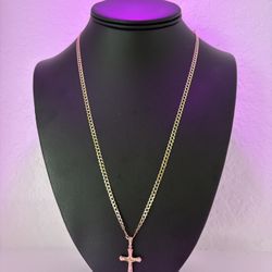 CADENA DE ORO 14k Corte Brillo 22” Largo