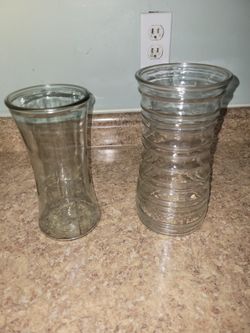2 Decorative Glass Vases
