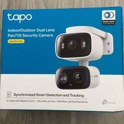 Tapo 2K Indoor/Outdoor Dual Lens Pan/Tilt Wired Security Camera - 