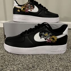 Nike Air Force 1 Low Premium All Flowers Black Women’s Size 11.5 / Men’s Size 10 (SKU: IB6644-001)