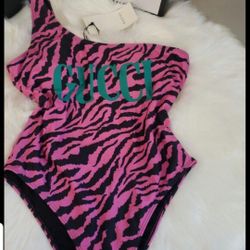 Gucci Zebra Print Bathing Suit