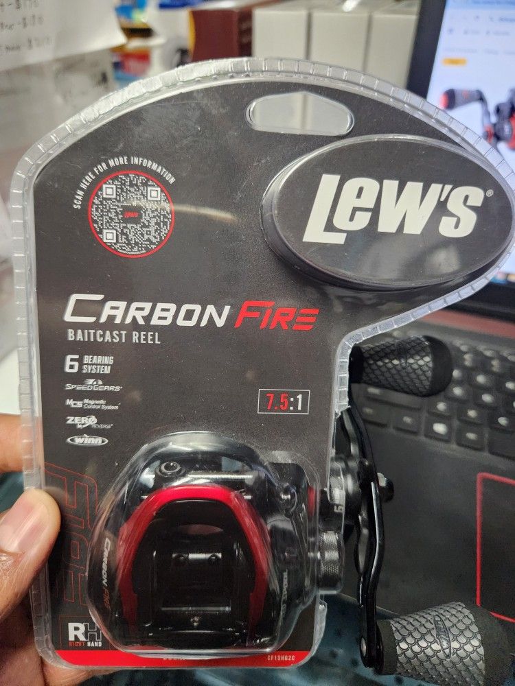 Lew's Carbon Fire Baitcasting Reel.