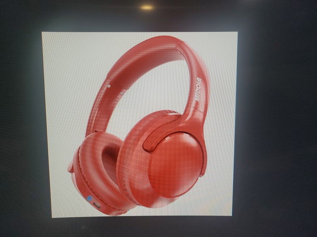 Bluetooth Headphones Over Ear (Red)
