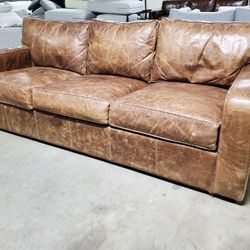 Ethan Allen Leather Sofa
