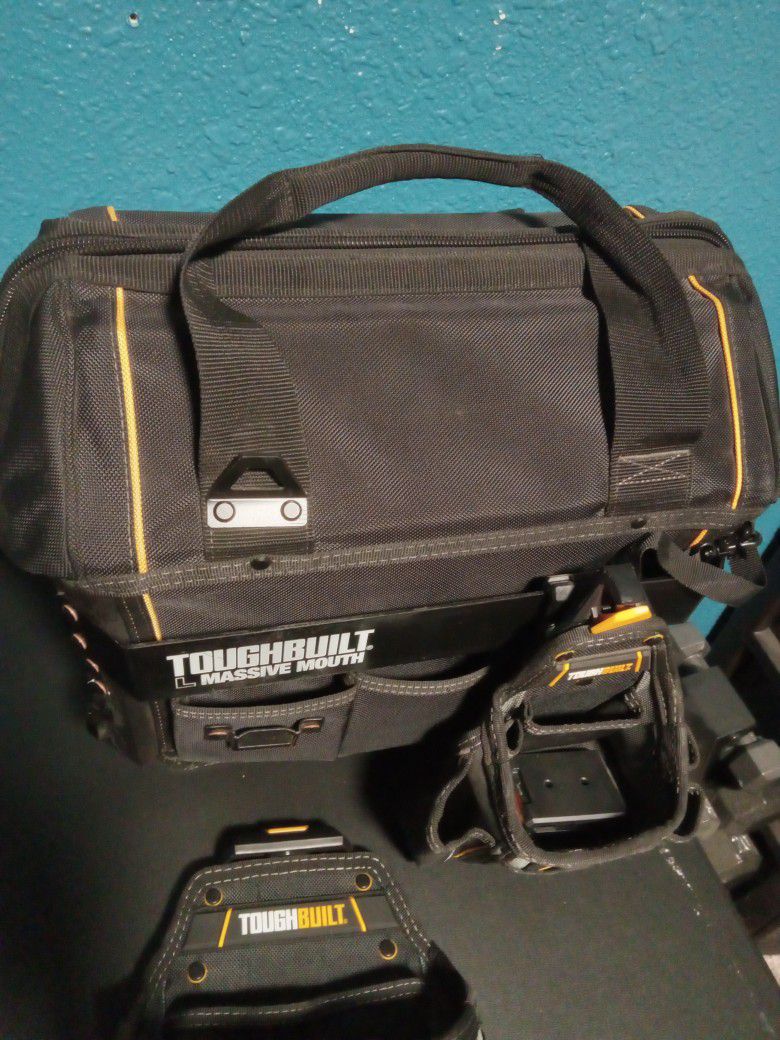 Tough built Tool Bag W/ Big Opening And Extra Pouches