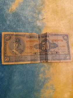 Billete De 50 Pesos Mexicanos 1972