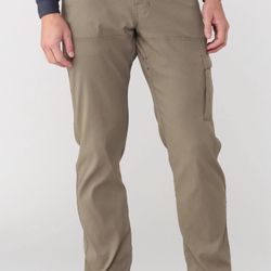 PrAna Men's Stretch Zion Pants Breathe Sandbar Sz 34W/32L NWOT