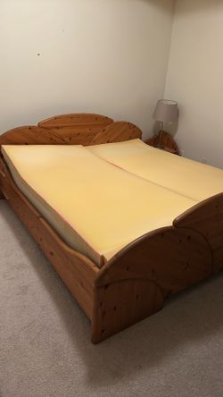 German solid wood California king size bed