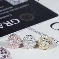 Moissanite diamond earrings