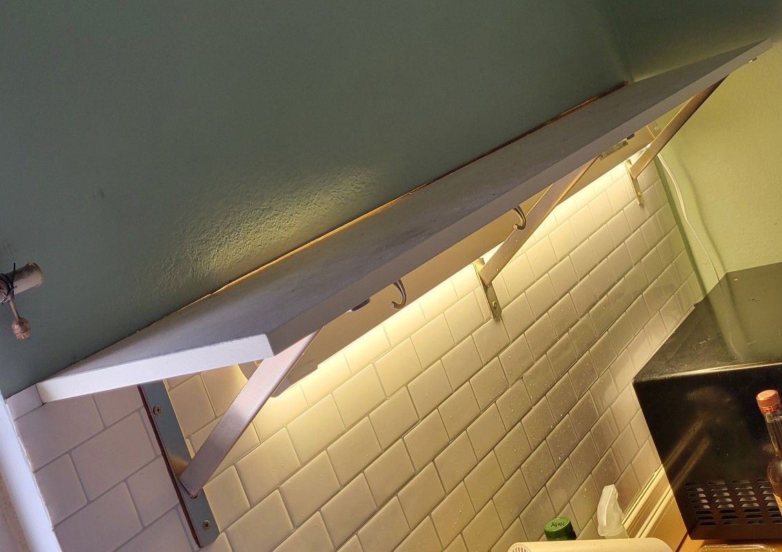 White Bracket Shelf For Extra Storage