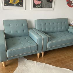 Loveseat and Armchair For Sale