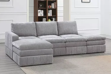 Brand New Grey Super Plush Modular Sectional Sofa