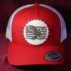 Trucker Cap With Leather Engraved Patch