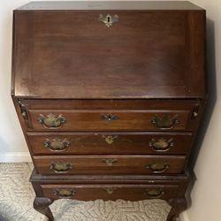 Vintage Antique Secretary Front slant Desk