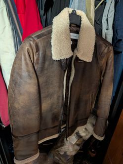 Calvin Klein men's brown bomber jacket