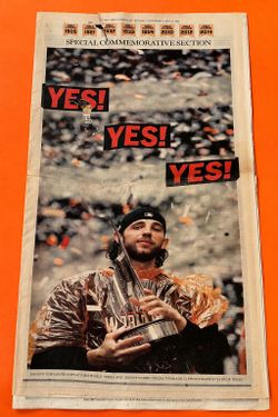 2014 SAN FRANCISCO GIANTS WORLD SERIES CHAMPS– 24-PAGE COMMEMORATIVE NEWSPAPER