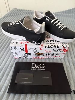 DOLCE & GABBANA Calfskin Nappa Portofino Sneakers for Men
