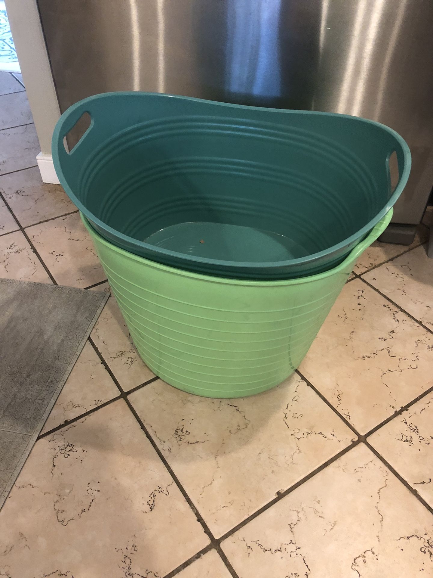 2 Laundry Baskets Clothes Bins