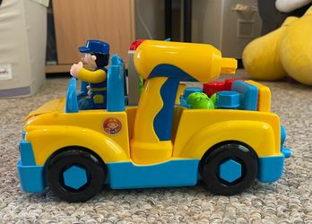 Toddler Toy Truck with Mechanical Workbench and Tools