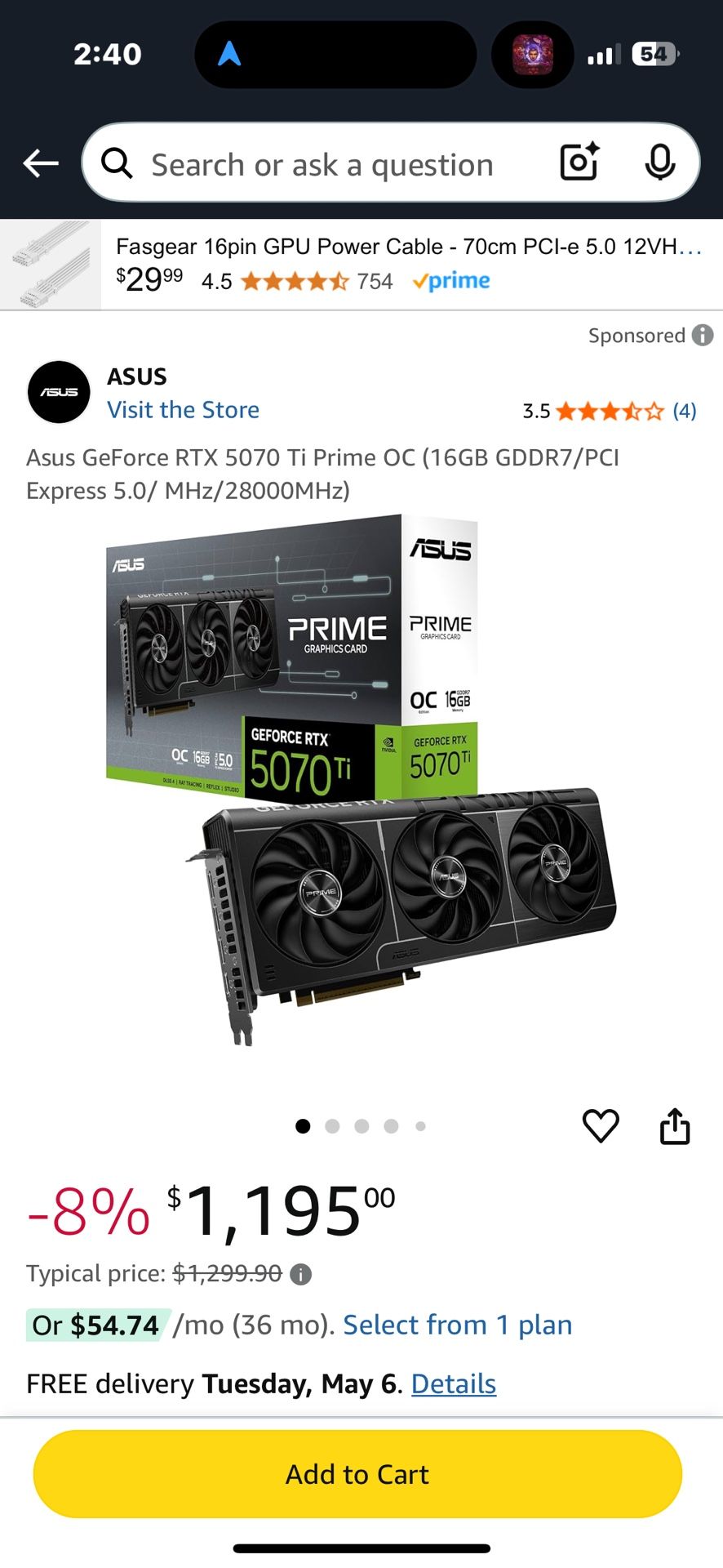 Asus GeForce 5070 RTX Ti