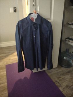 Hugo Boss Blue Dress Up Shirt 