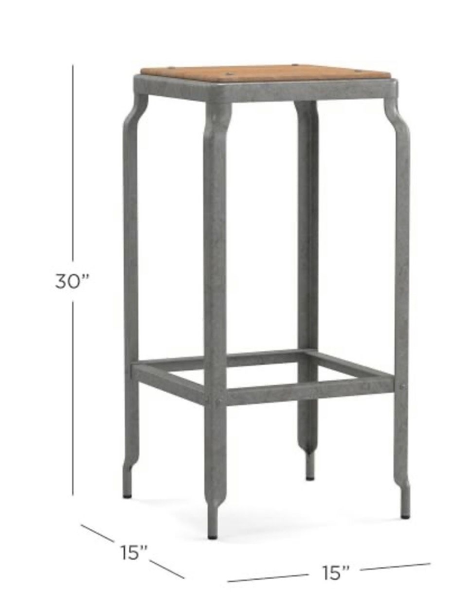 Pottery Barn McKinley Bar Stool - Set Of 3