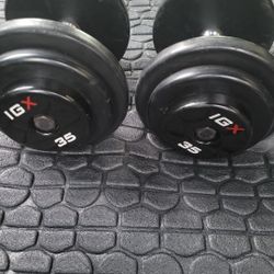 35lbs Dumbells Weights 