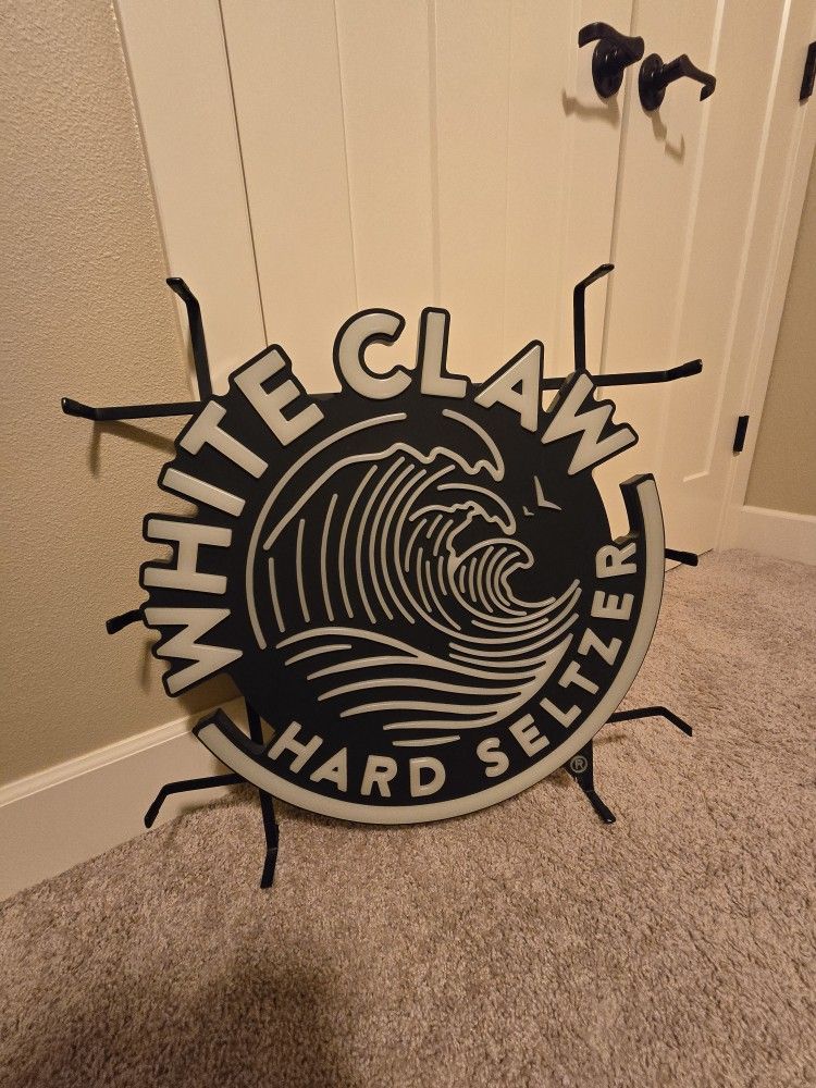 White Claw LED Sign
