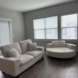 Couch And Round Chair 