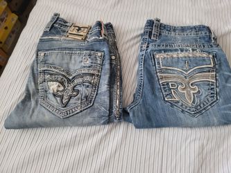 Men's Rock Revival Jeans Size 34x32 Boot $65 Each Pickup In Oakdale 