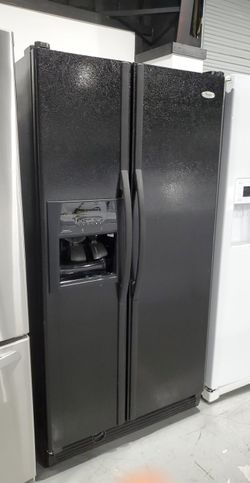 Whirlpool Side By Side Black Refrigerator Fridge
