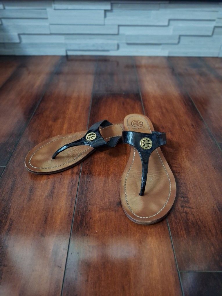 Tory Burch Cameron Sandals - Black Size 8