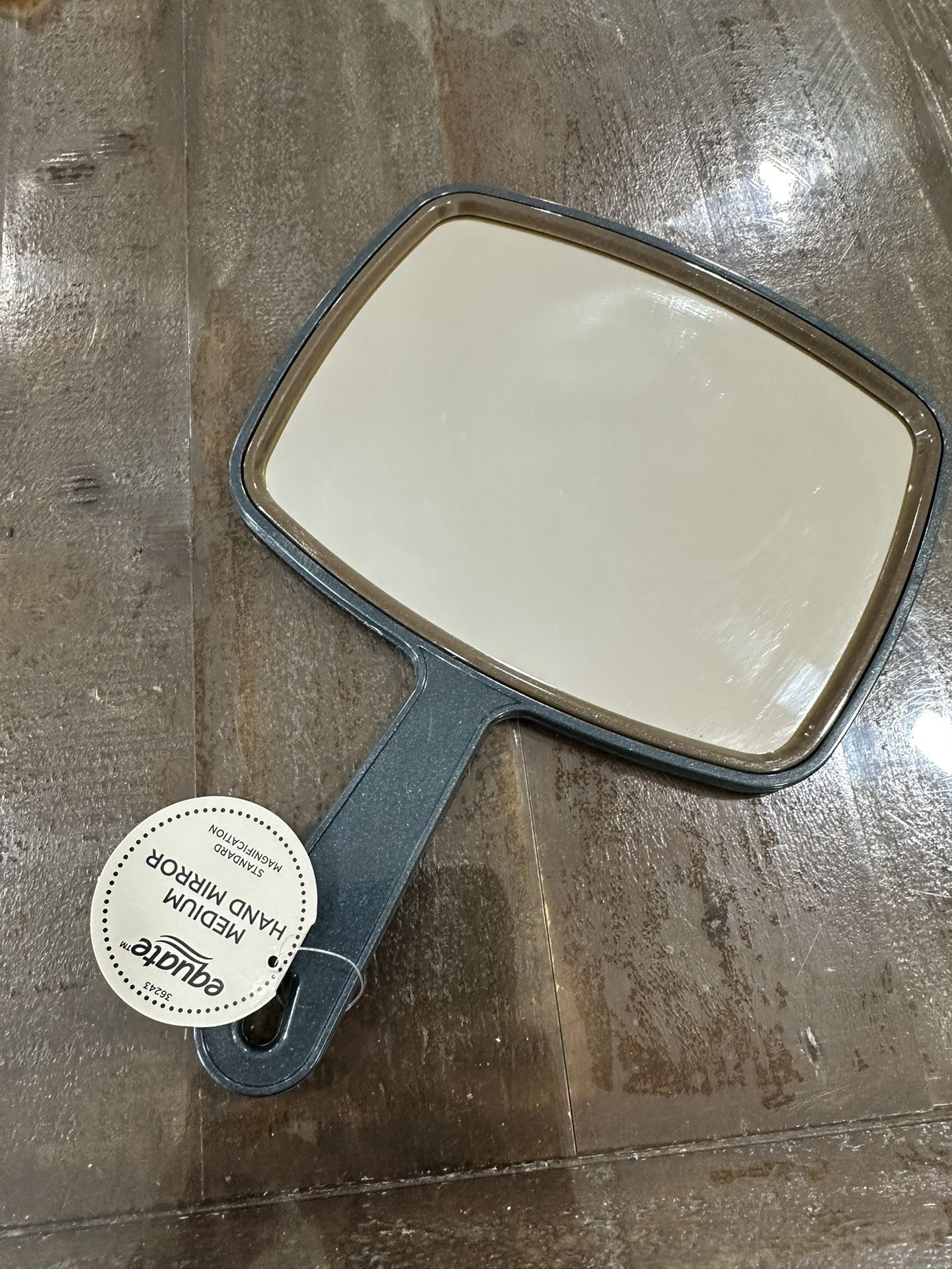 Equate Medium Hand Face Mirror, Black, Size 10.6" x 7.6" x 0.3", 4 available