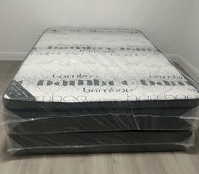 $190 Queen pillow top mattress only brand new free delivery same day