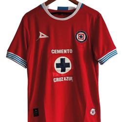Cruz Azul Red Jersey Cemento Sponsor Retro Style Multiple Sizes