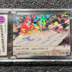 Shohei Ohtani Ronald Acuna Jr Custom Cracked Ice Holographic Baseball Rookie Card 