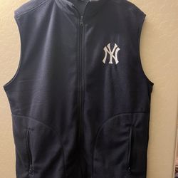 New York Yankees Blue Fleece Vest sz XL