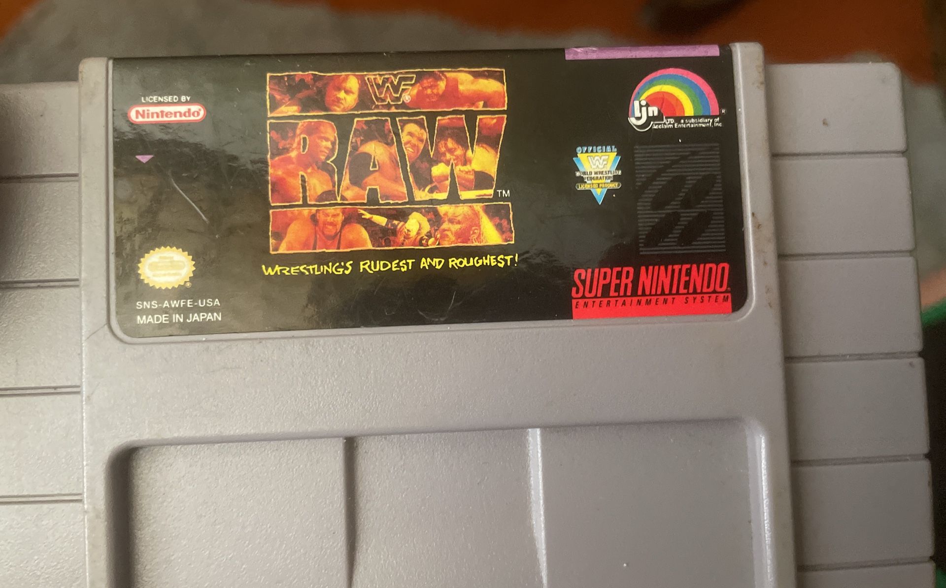 Wwf Raw Super Nintendo Game.